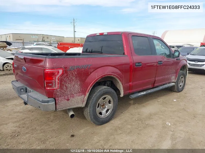 1FTEW1EG8FFC24333 2015 Ford F150 Supercrew