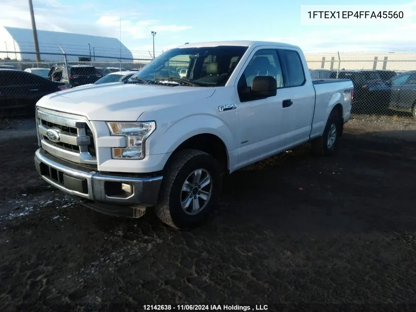 2015 Ford F150 Super Cab VIN: 1FTEX1EP4FFA45560 Lot: 12142638