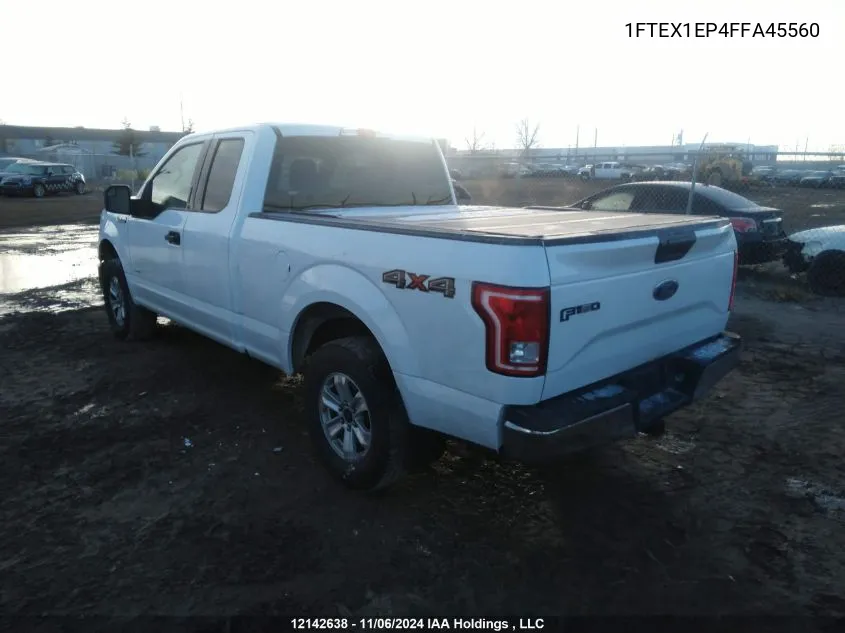 2015 Ford F150 Super Cab VIN: 1FTEX1EP4FFA45560 Lot: 12142638