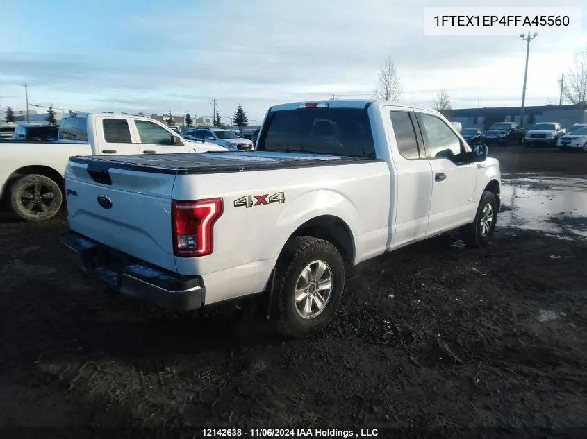 2015 Ford F150 Super Cab VIN: 1FTEX1EP4FFA45560 Lot: 12142638