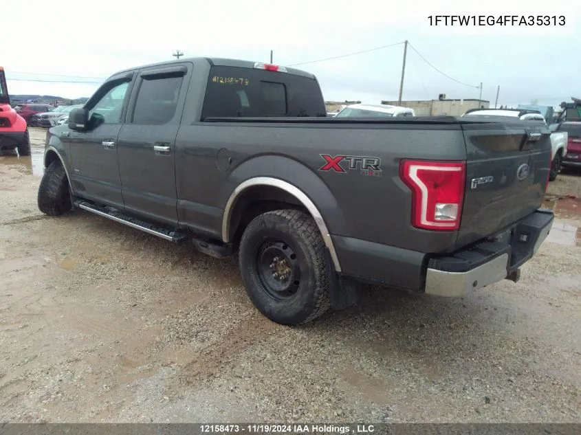 2015 Ford F150 Supercrew VIN: 1FTFW1EG4FFA35313 Lot: 12158473