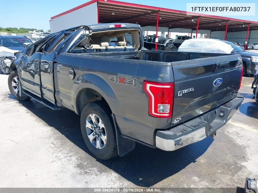 2015 Ford F-150 Xlt VIN: 1FTFX1EF0FFA80737 Lot: 39424176