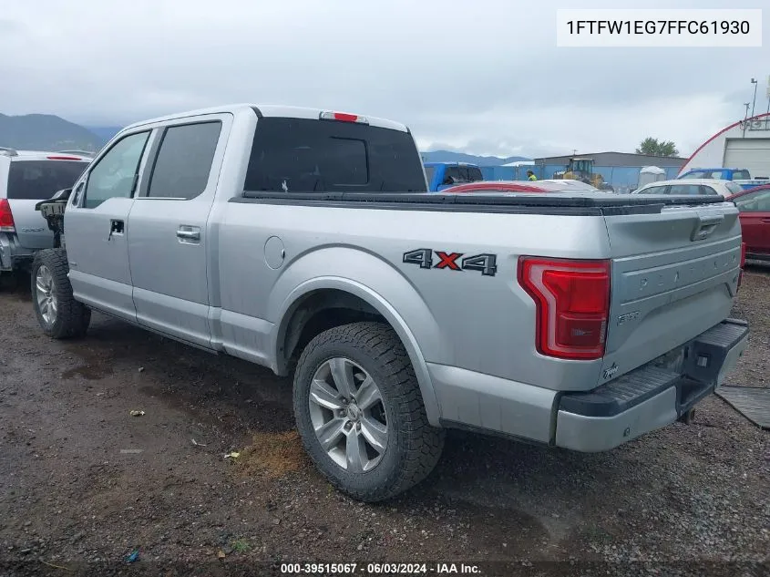 1FTFW1EG7FFC61930 2015 Ford F-150 Platinum