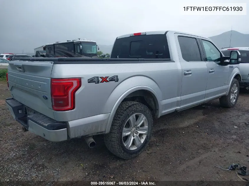 1FTFW1EG7FFC61930 2015 Ford F-150 Platinum