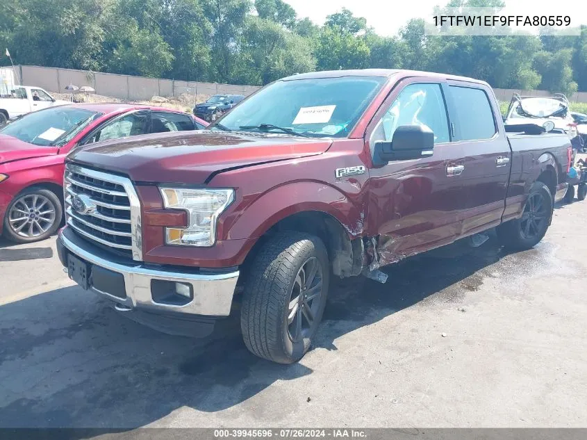 2015 Ford F-150 Xlt VIN: 1FTFW1EF9FFA80559 Lot: 39945696