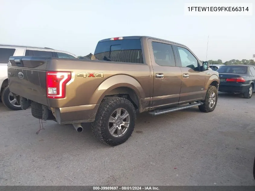 2015 Ford F-150 Supercrew VIN: 1FTEW1EG9FKE66314 Lot: 39989697