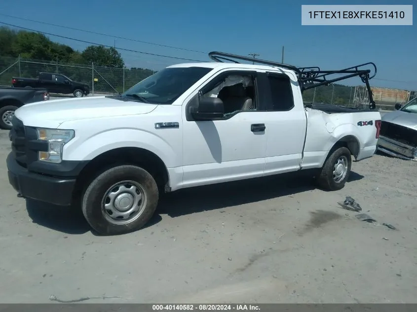 2015 Ford F150 Super Cab VIN: 1FTEX1E8XFKE51410 Lot: 40140582