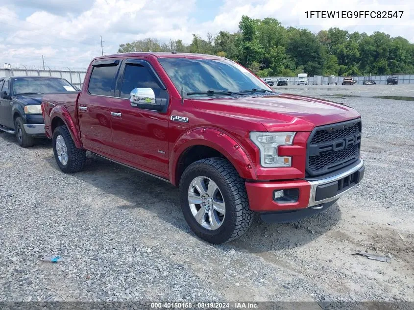 2015 Ford F-150 Platinum VIN: 1FTEW1EG9FFC82547 Lot: 40150158