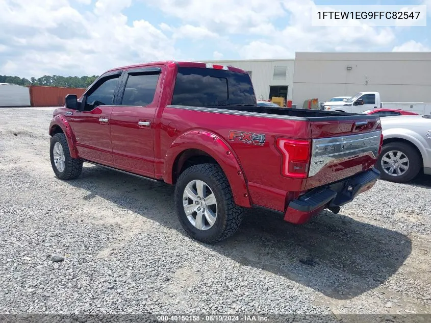 1FTEW1EG9FFC82547 2015 Ford F-150 Platinum