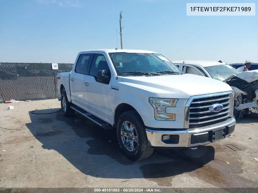 2015 Ford F150 Supercrew VIN: 1FTEW1EF2FKE71989 Lot: 40151883