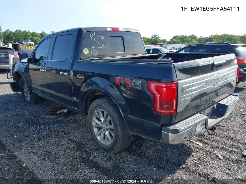 1FTEW1EG5FFA54111 2015 Ford F150 Supercrew