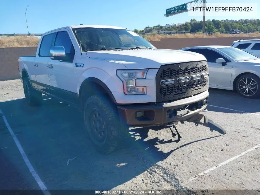 1FTFW1EF9FFB70424 2015 Ford F150 Supercrew