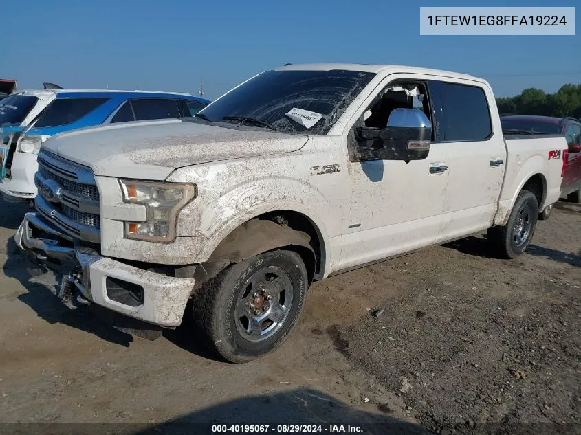 1FTEW1EG8FFA19224 2015 Ford F-150 Platinum