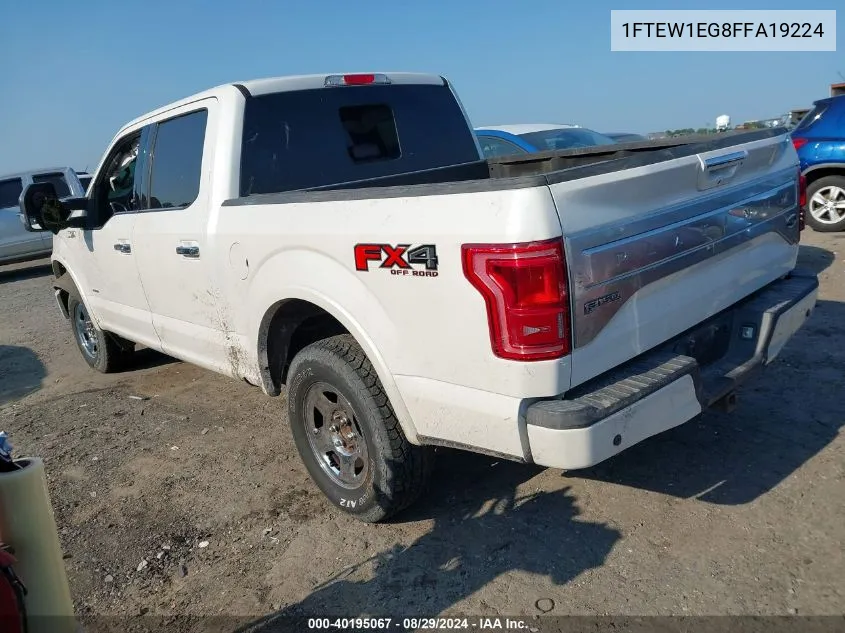 1FTEW1EG8FFA19224 2015 Ford F-150 Platinum