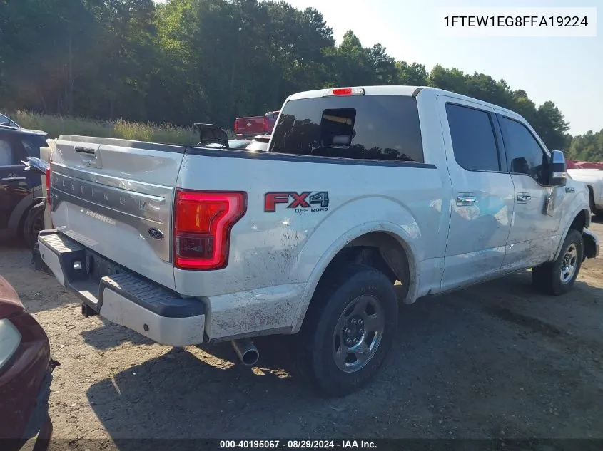 1FTEW1EG8FFA19224 2015 Ford F-150 Platinum