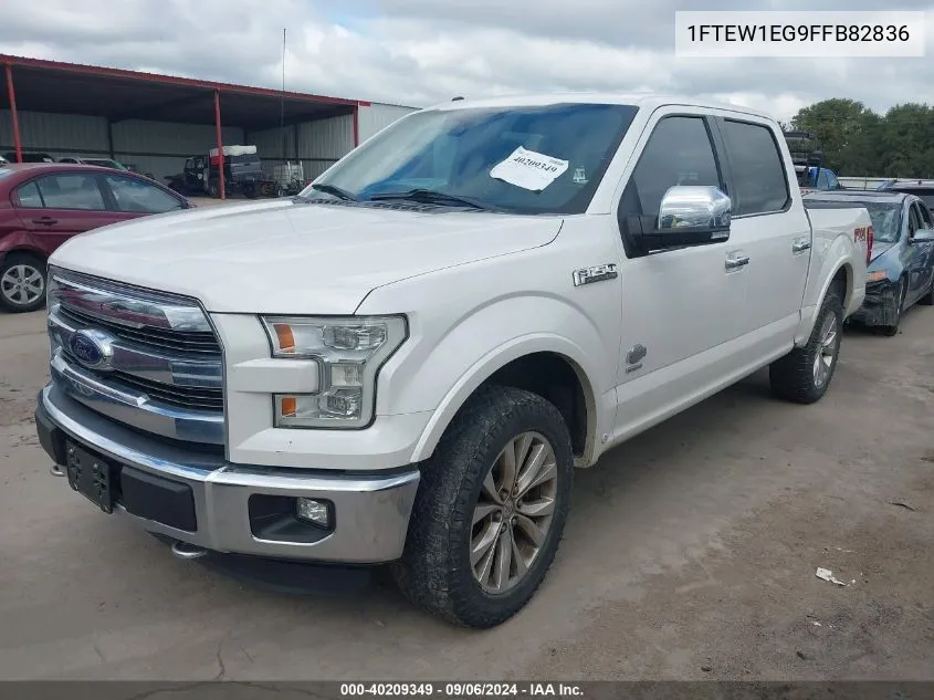 2015 Ford F-150 King Ranch VIN: 1FTEW1EG9FFB82836 Lot: 40209349