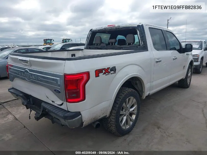 2015 Ford F-150 King Ranch VIN: 1FTEW1EG9FFB82836 Lot: 40209349