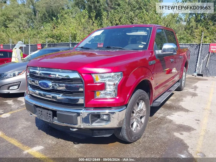 1FTEW1EP6FKD09663 2015 Ford F-150 Lariat