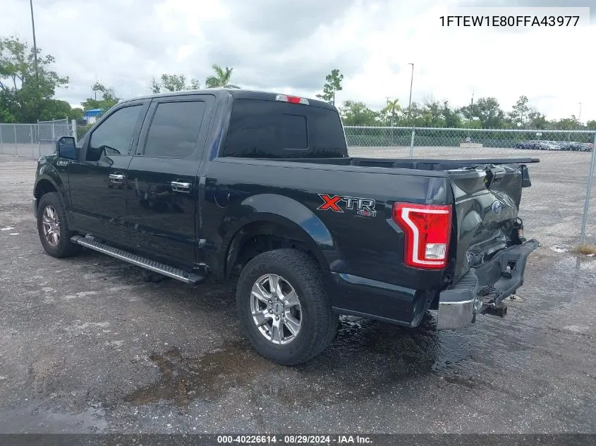 2015 Ford F-150 Xlt VIN: 1FTEW1E80FFA43977 Lot: 40226614