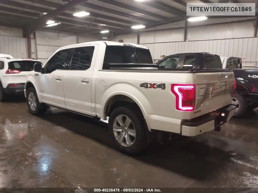 2015 Ford F-150 Platinum VIN: 1FTEW1EG0FFC61845 Lot: 40235478