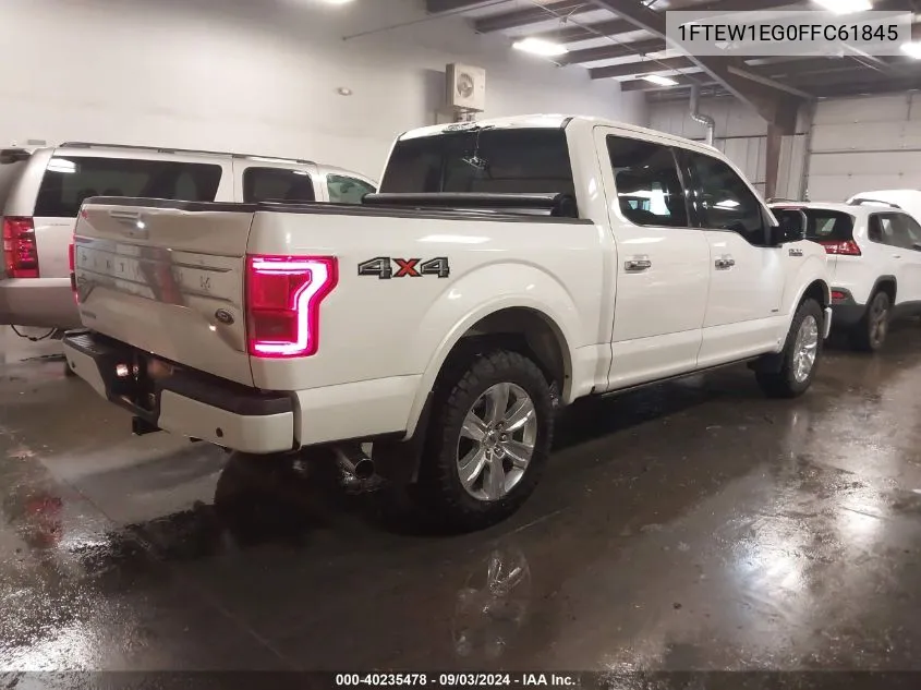 2015 Ford F-150 Platinum VIN: 1FTEW1EG0FFC61845 Lot: 40235478