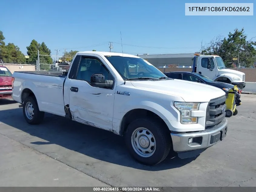 2015 Ford F-150 Xl VIN: 1FTMF1C86FKD62662 Lot: 40236475