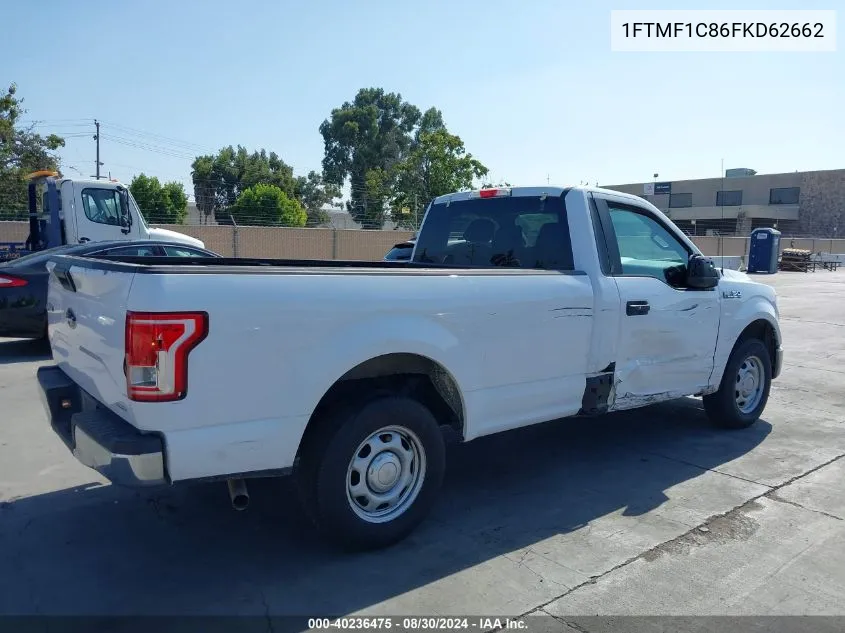 2015 Ford F-150 Xl VIN: 1FTMF1C86FKD62662 Lot: 40236475