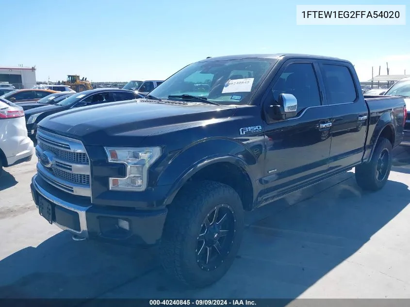 1FTEW1EG2FFA54020 2015 Ford F-150 Platinum