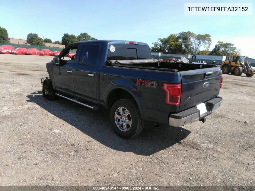 2015 Ford F-150 Lariat VIN: 1FTEW1EF9FFA32152 Lot: 40248147