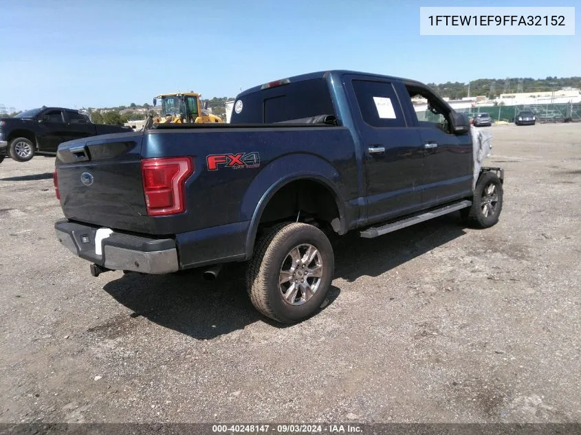 2015 Ford F-150 Lariat VIN: 1FTEW1EF9FFA32152 Lot: 40248147