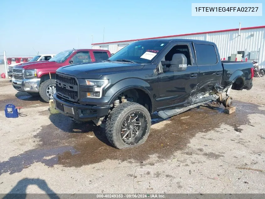 2015 Ford F-150 Lariat VIN: 1FTEW1EG4FFA02727 Lot: 40249353