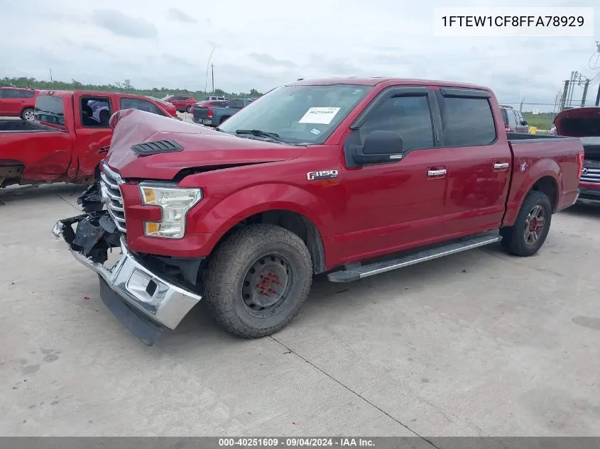 1FTEW1CF8FFA78929 2015 Ford F-150 Xlt