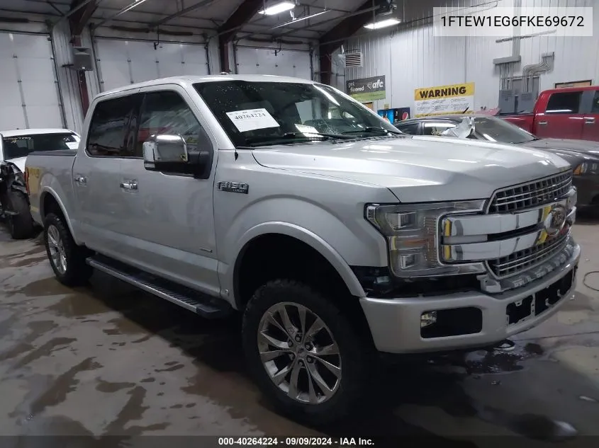 1FTEW1EG6FKE69672 2015 Ford F-150 Lariat