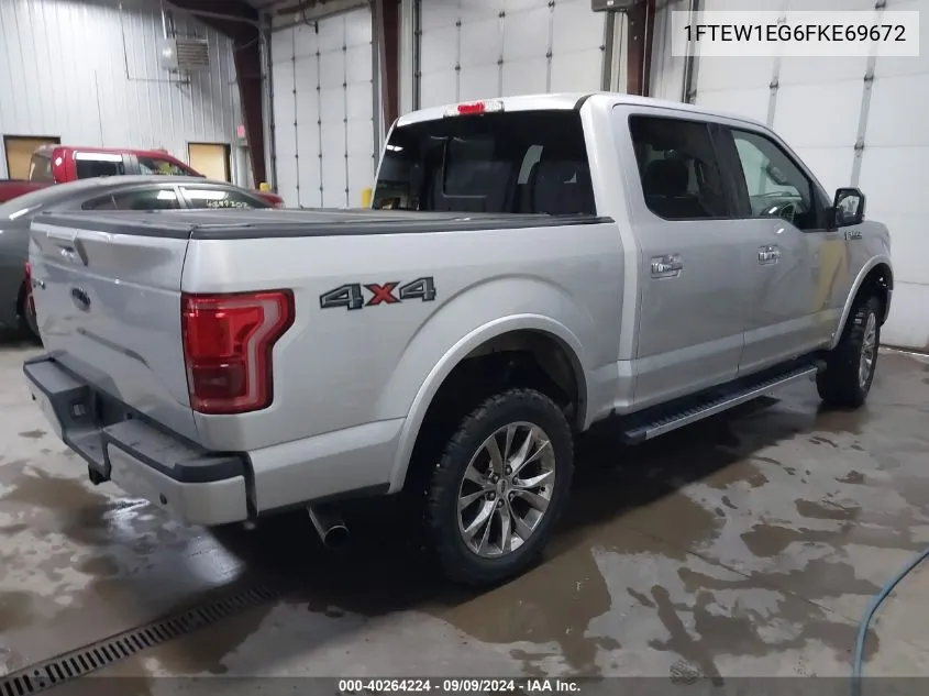 1FTEW1EG6FKE69672 2015 Ford F-150 Lariat