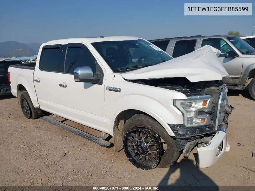 1FTEW1EG3FFB85599 2015 Ford F-150 Platinum