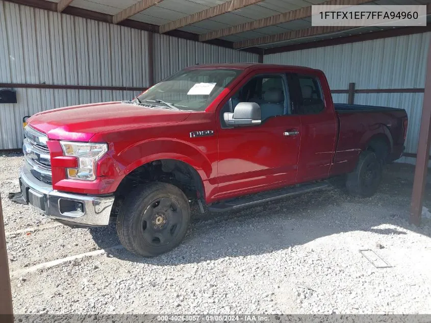 2015 Ford F-150 Super Cab VIN: 1FTFX1EF7FFA94960 Lot: 40268057