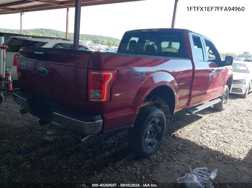 1FTFX1EF7FFA94960 2015 Ford F-150 Super Cab