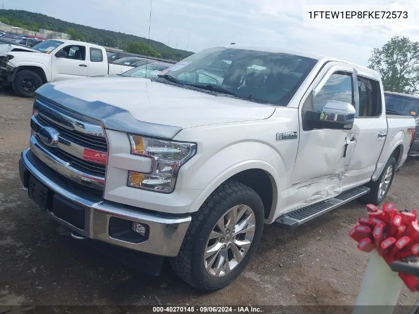 1FTEW1EP8FKE72573 2015 Ford F-150 Lariat