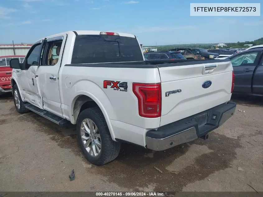 1FTEW1EP8FKE72573 2015 Ford F-150 Lariat