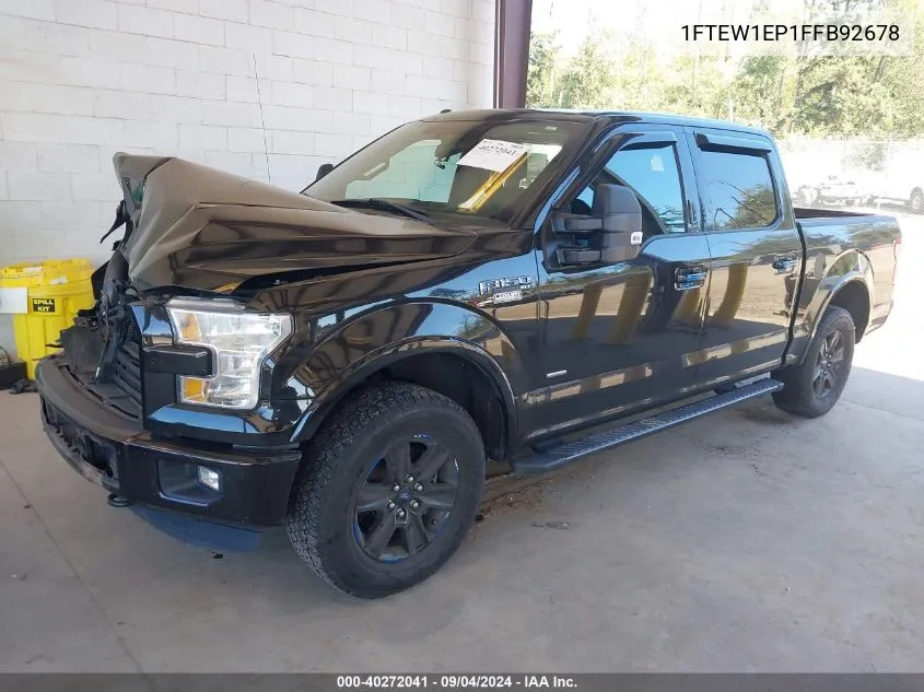 2015 Ford F-150 Xlt VIN: 1FTEW1EP1FFB92678 Lot: 40272041