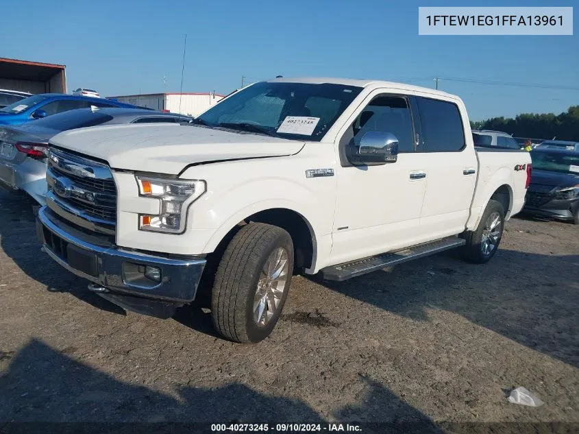 1FTEW1EG1FFA13961 2015 Ford F-150 Lariat