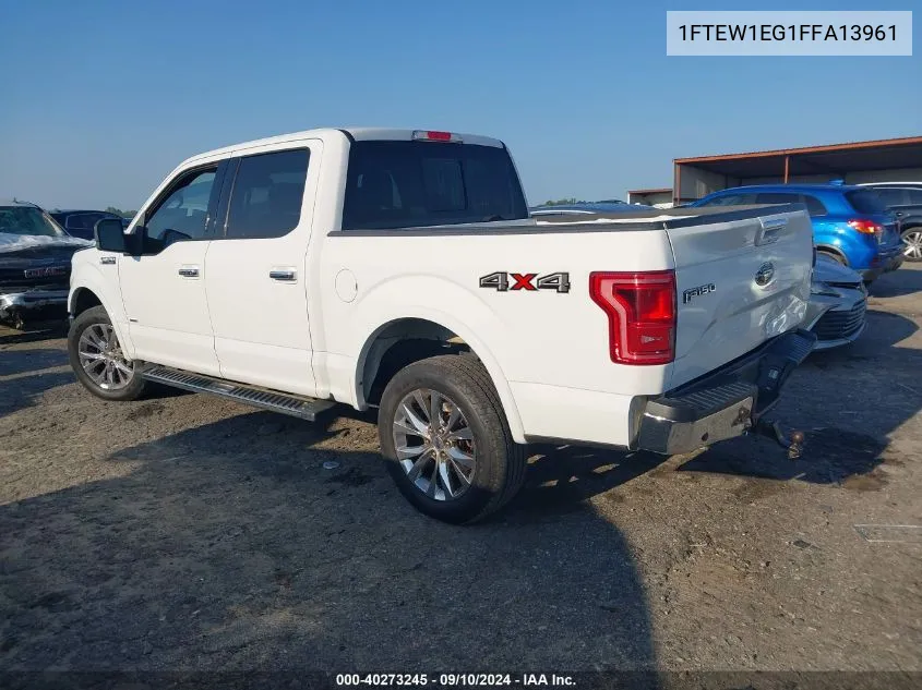 1FTEW1EG1FFA13961 2015 Ford F-150 Lariat