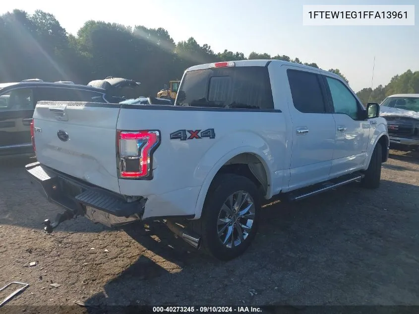 1FTEW1EG1FFA13961 2015 Ford F-150 Lariat