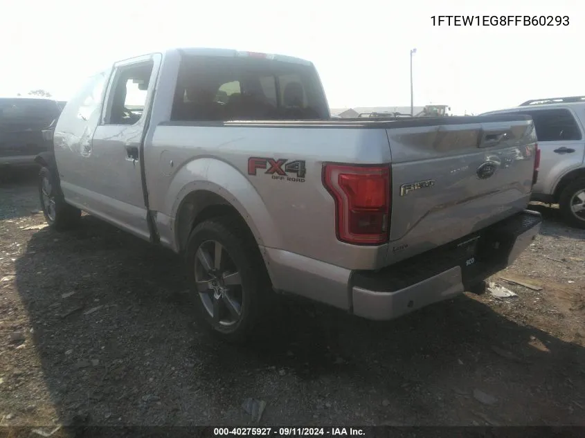 2015 Ford F-150 Supercrew VIN: 1FTEW1EG8FFB60293 Lot: 40275927