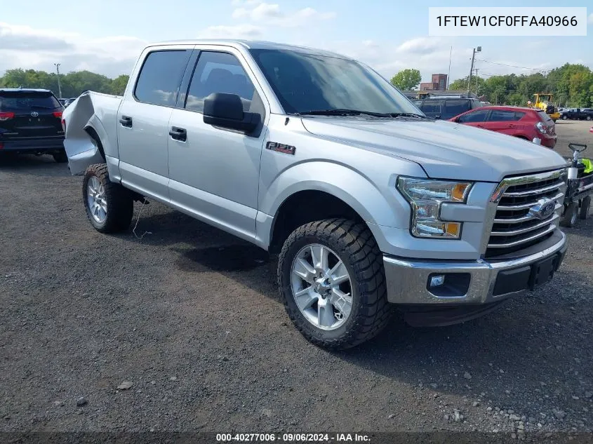 2015 Ford F-150 Xlt VIN: 1FTEW1CF0FFA40966 Lot: 40277006