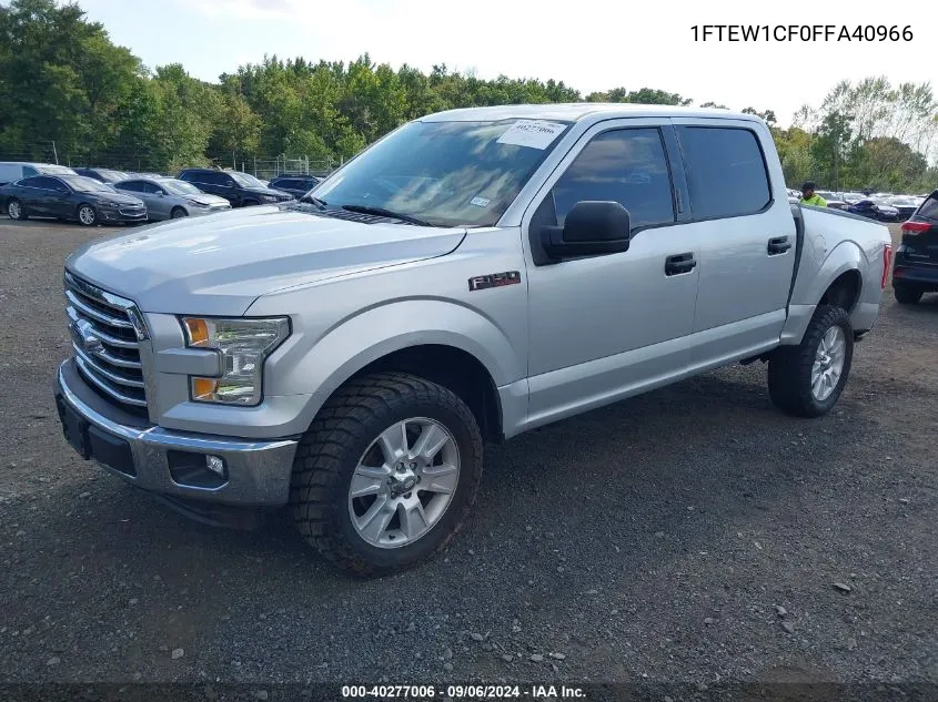 2015 Ford F-150 Xlt VIN: 1FTEW1CF0FFA40966 Lot: 40277006