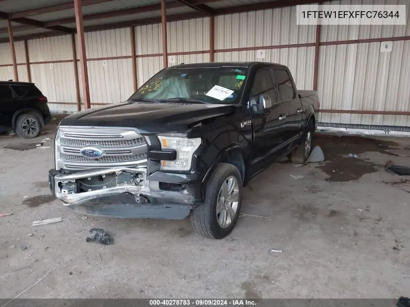 1FTEW1EFXFFC76344 2015 Ford F-150 Platinum