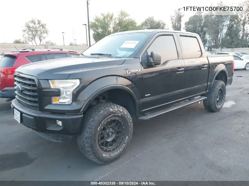 2015 Ford F-150 Xlt VIN: 1FTEW1CG0FKE75700 Lot: 40302338