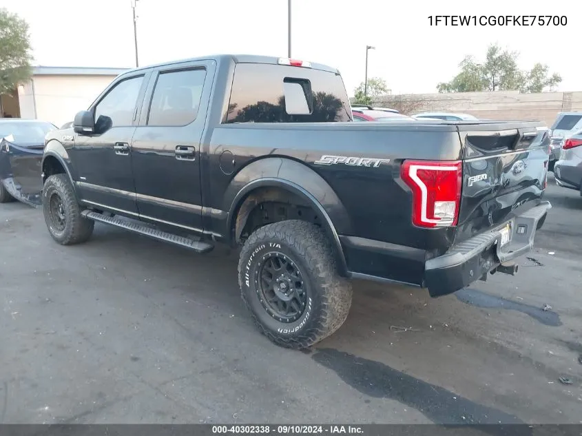 1FTEW1CG0FKE75700 2015 Ford F-150 Xlt