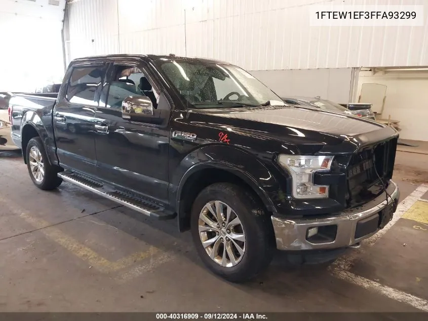 2015 Ford F-150 Supercrew VIN: 1FTEW1EF3FFA93299 Lot: 40316909